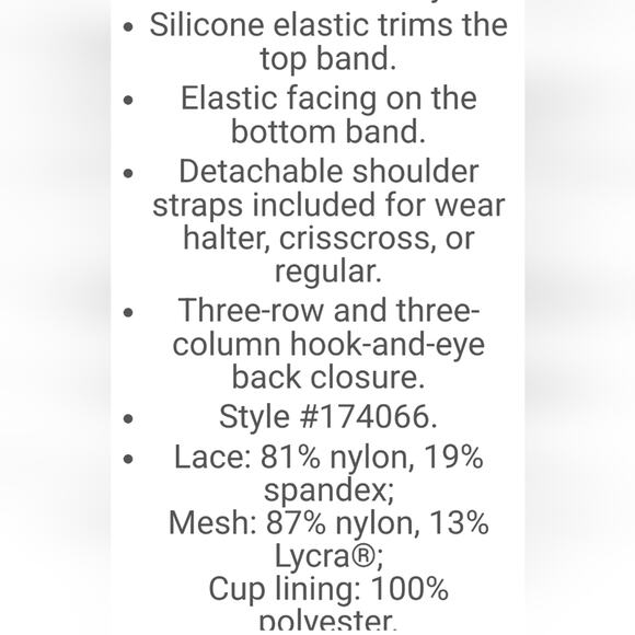 Natori Calais strapless lace overlay underwire bra. Size 34C - Picture 5 of 7